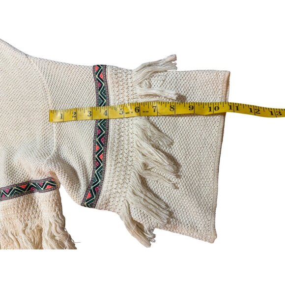 H&M Women’s Ivory S Cardigan Boho Chic Festival Boho Chic Cottage core Fringe - Picture 8 of 16